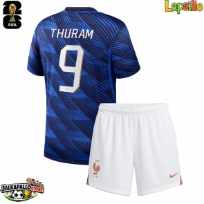 Ranska Marcus Thuram #9 Kotipaita Lapsille MM-kisat 2026 Lyhythihainen (+ shortsit)